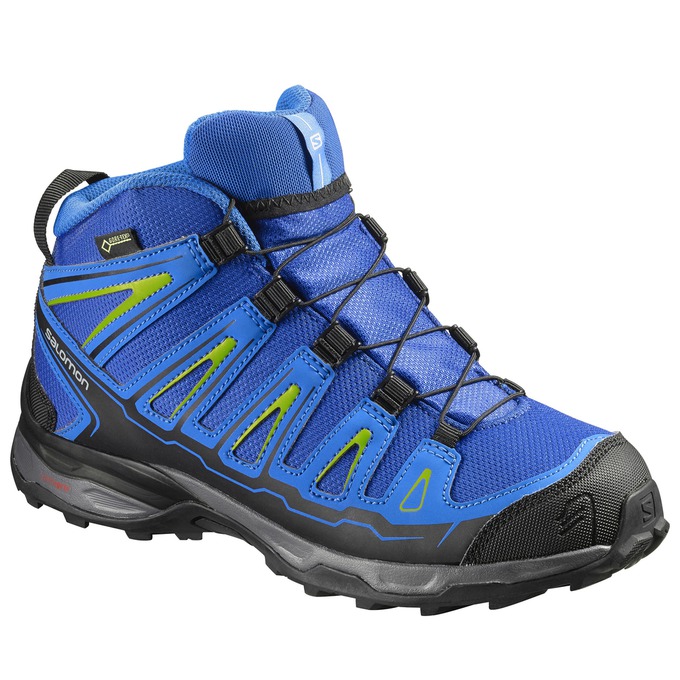SALOMON X-ULTRA MID GTX® J Philippines - Kids' Hiking Shoes - Blue/Black | 370651-RUY